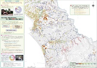 大佐和地区の地域の危険度マップ