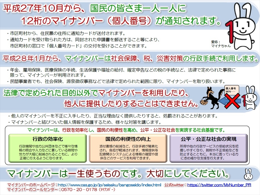 マイナンバー広報資料　サマリー版